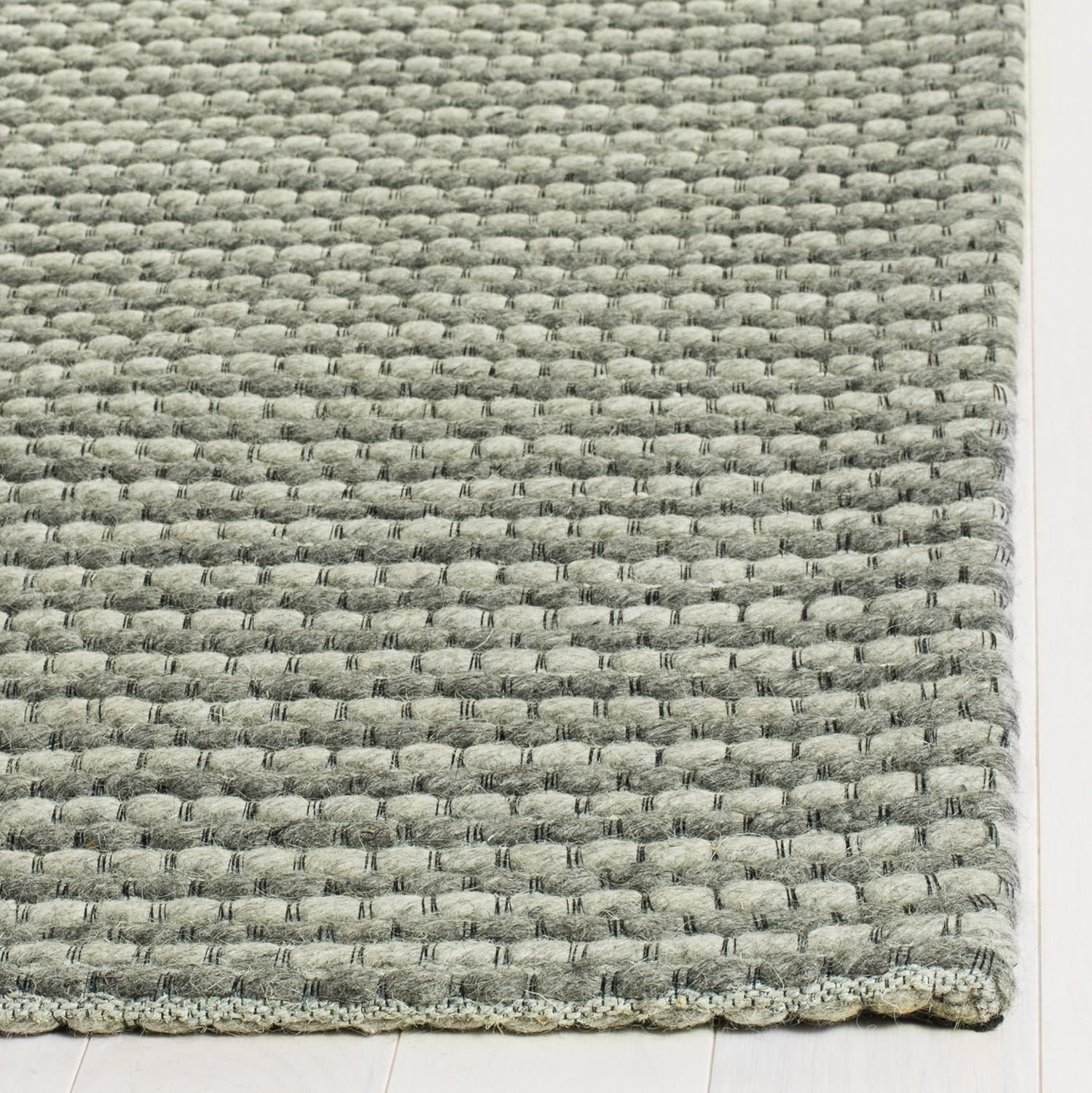 image:imageSAFAVIEH Area Rug 8x10 Natura Collection Large Ivory Handmade Wool Ideal for Living Room Bedroom Dining Space NAT801ADark Grey