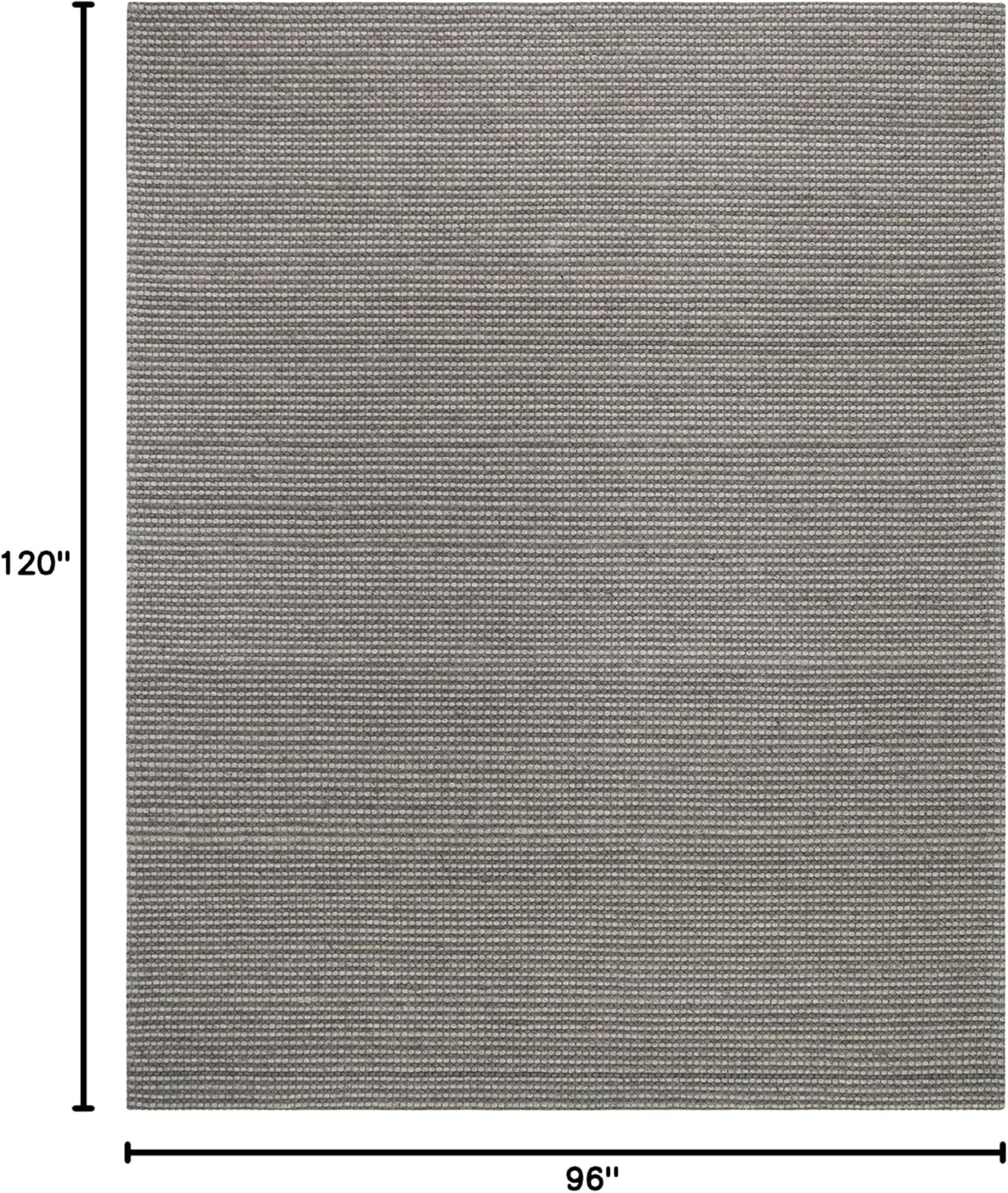image:imageSAFAVIEH Area Rug 8x10 Natura Collection Large Ivory Handmade Wool Ideal for Living Room Bedroom Dining Space NAT801ADark Grey