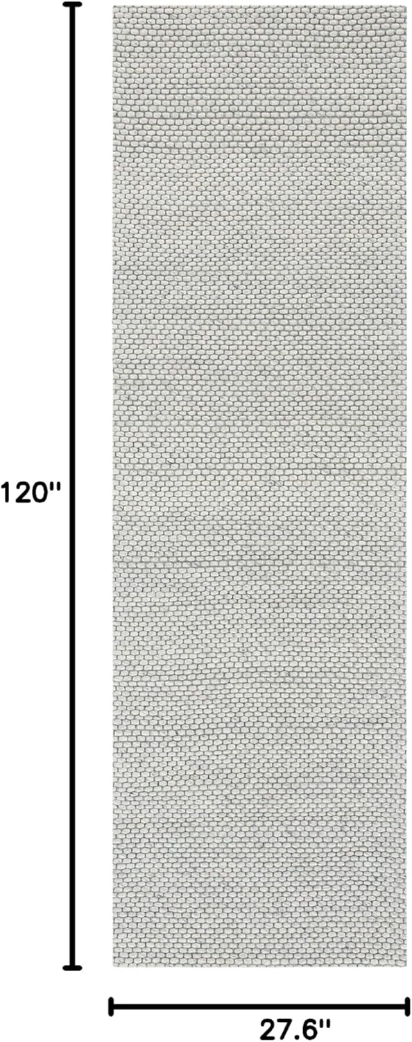 image:imageSAFAVIEH Area Rug 8x10 Natura Collection Large Ivory Handmade Wool Ideal for Living Room Bedroom Dining Space NAT801AGrey
