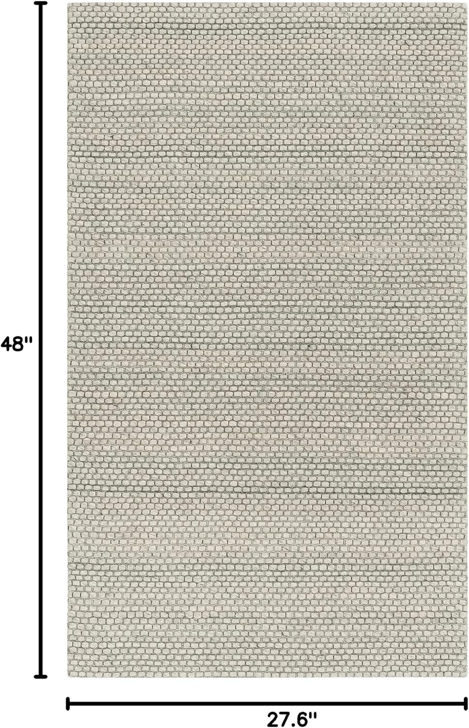 image:imageSAFAVIEH Area Rug 8x10 Natura Collection Large Ivory Handmade Wool Ideal for Living Room Bedroom Dining Space NAT801AGrey