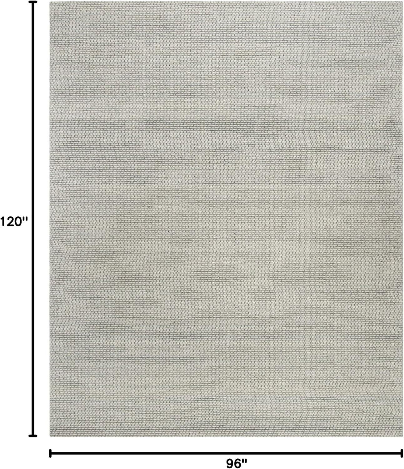 image:imageSAFAVIEH Area Rug 8x10 Natura Collection Large Ivory Handmade Wool Ideal for Living Room Bedroom Dining Space NAT801AGrey