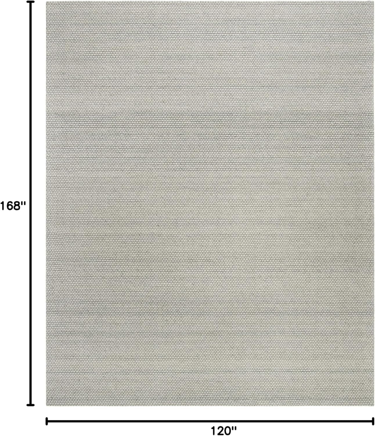 image:imageSAFAVIEH Area Rug 8x10 Natura Collection Large Ivory Handmade Wool Ideal for Living Room Bedroom Dining Space NAT801AGrey