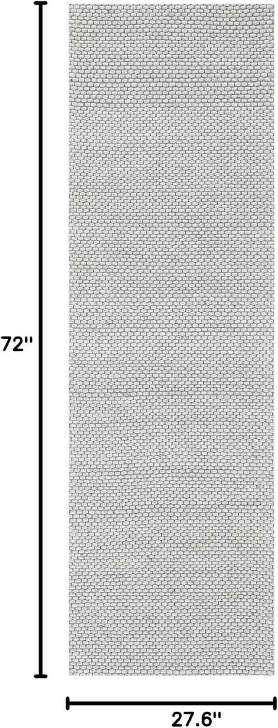 image:imageSAFAVIEH Area Rug 8x10 Natura Collection Large Ivory Handmade Wool Ideal for Living Room Bedroom Dining Space NAT801AGrey