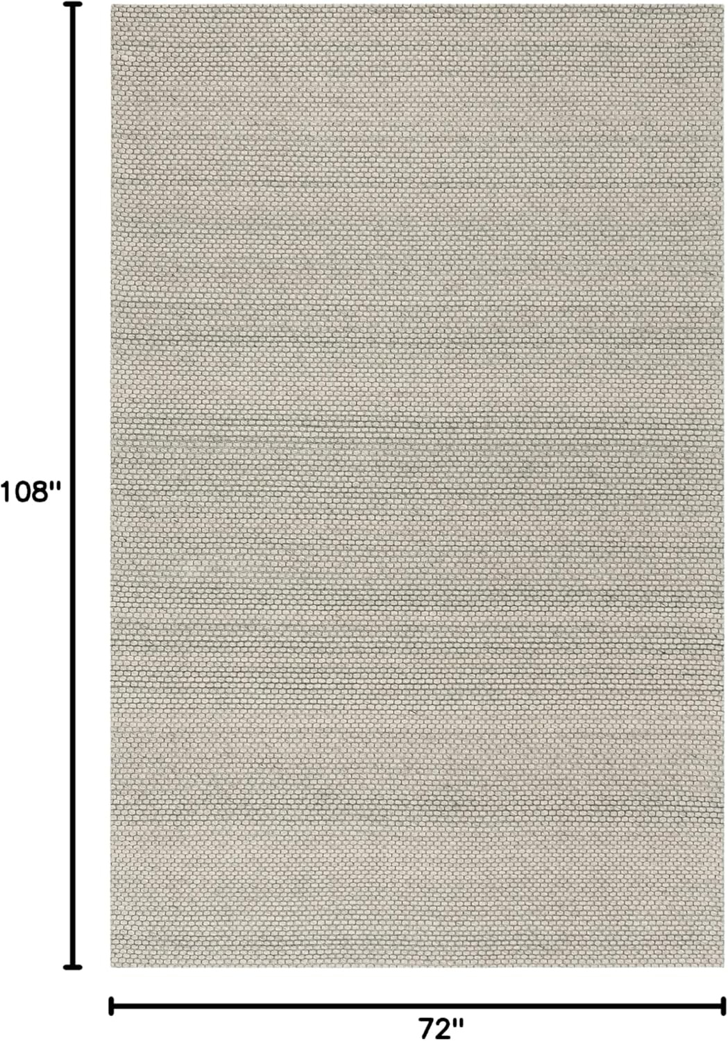 image:imageSAFAVIEH Area Rug 8x10 Natura Collection Large Ivory Handmade Wool Ideal for Living Room Bedroom Dining Space NAT801AGrey