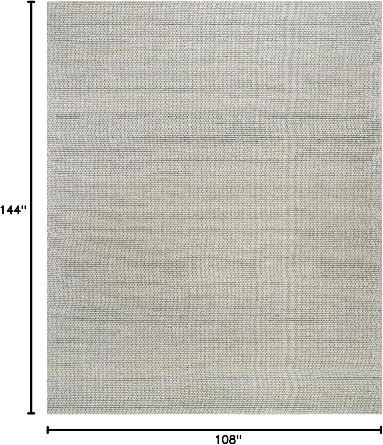 image:imageSAFAVIEH Area Rug 8x10 Natura Collection Large Ivory Handmade Wool Ideal for Living Room Bedroom Dining Space NAT801AGrey