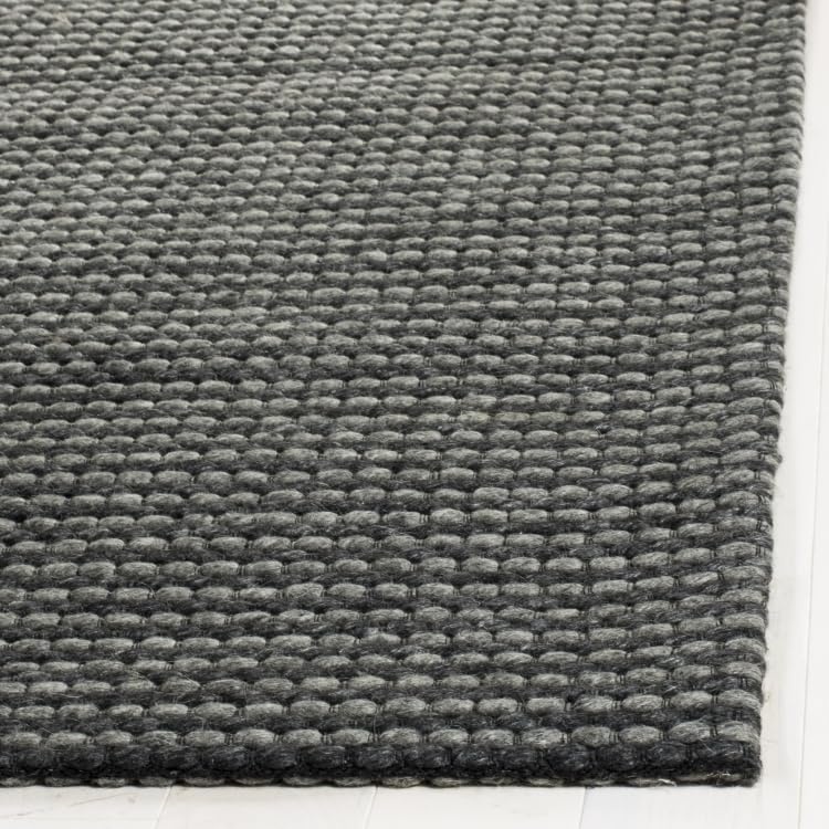 image:imageSAFAVIEH Area Rug 8x10 Natura Collection Large Ivory Handmade Wool Ideal for Living Room Bedroom Dining Space NAT801AGreyBlack
