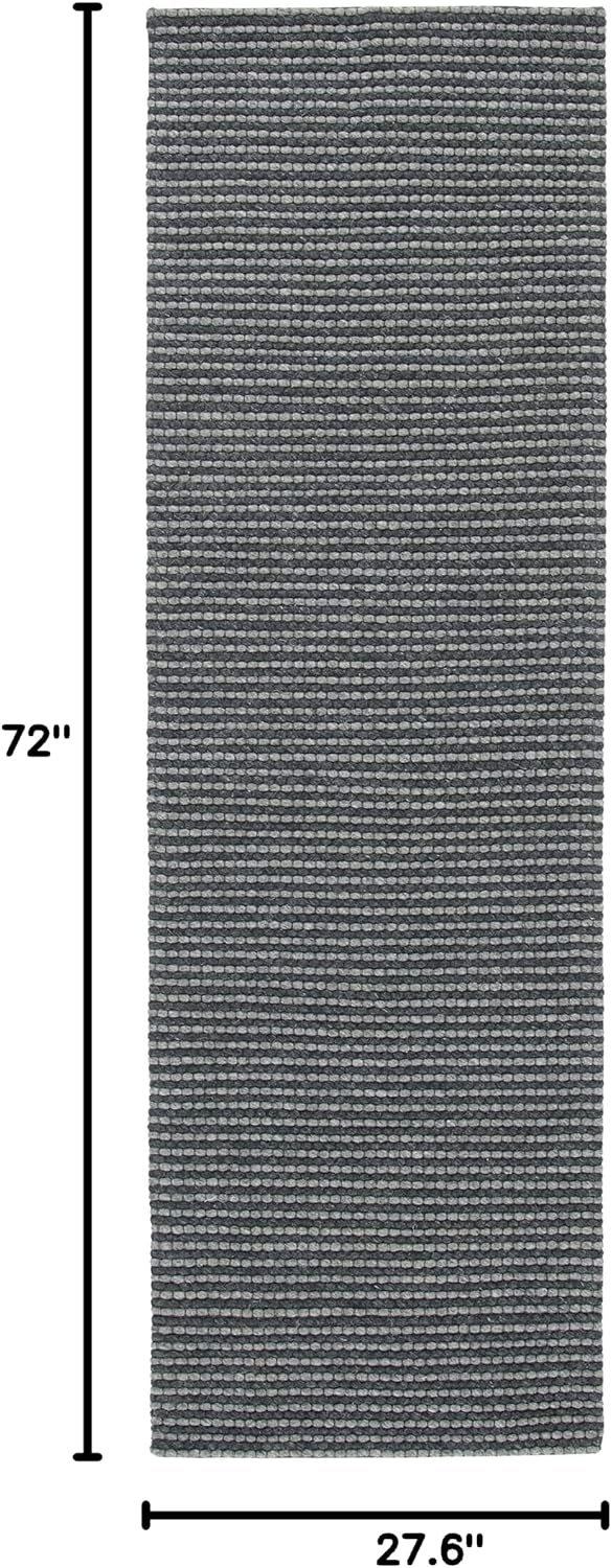 image:imageSAFAVIEH Area Rug 8x10 Natura Collection Large Ivory Handmade Wool Ideal for Living Room Bedroom Dining Space NAT801AGreyBlack