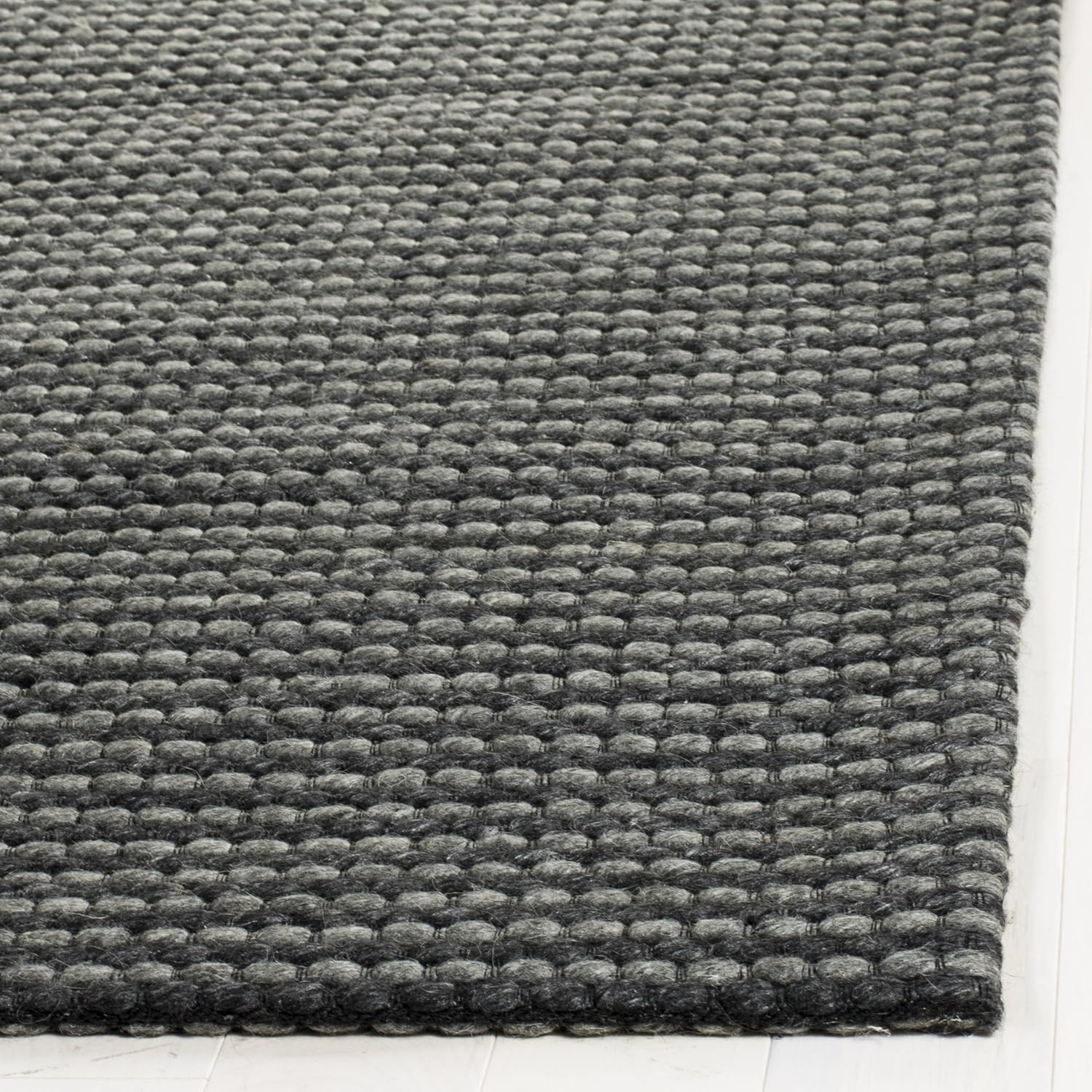 image:imageSAFAVIEH Area Rug 8x10 Natura Collection Large Ivory Handmade Wool Ideal for Living Room Bedroom Dining Space NAT801AGreyBlack