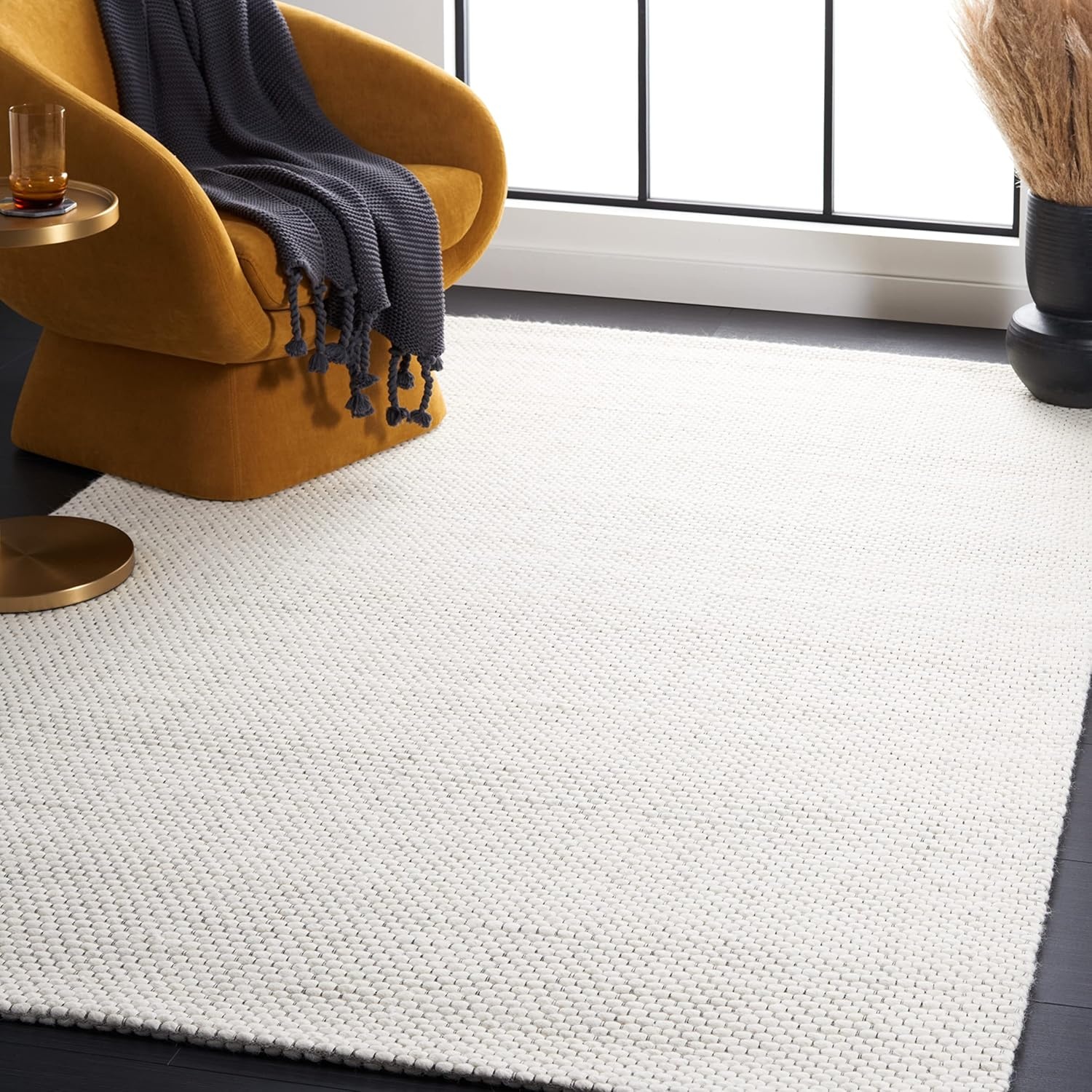 image:imageSAFAVIEH Area Rug 8x10 Natura Collection Large Ivory Handmade Wool Ideal for Living Room Bedroom Dining Space NAT801AIvory