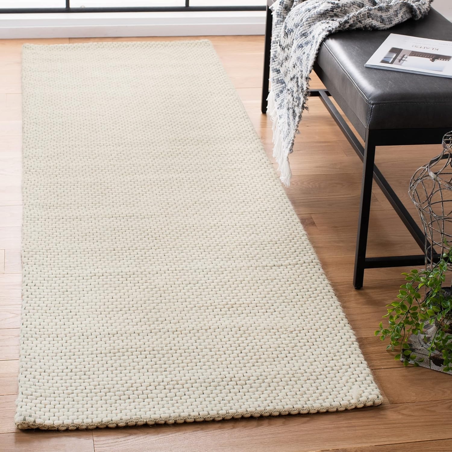 image:imageSAFAVIEH Area Rug 8x10 Natura Collection Large Ivory Handmade Wool Ideal for Living Room Bedroom Dining Space NAT801AIvory