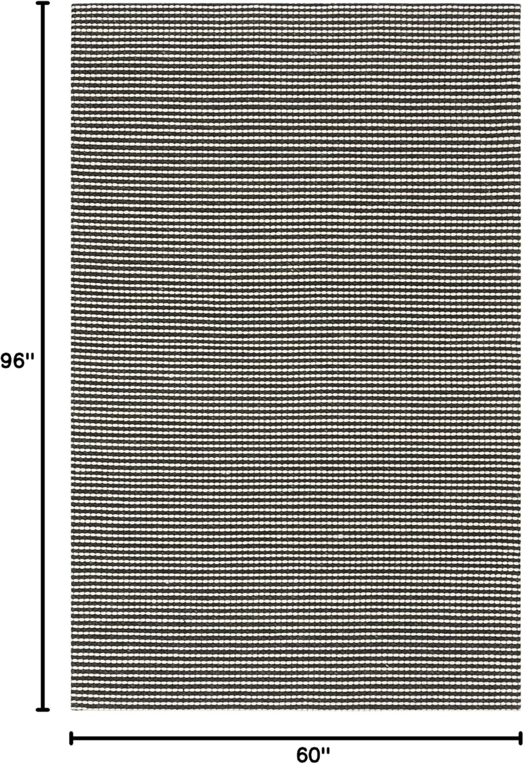 image:imageSAFAVIEH Area Rug 8x10 Natura Collection Large Ivory Handmade Wool Ideal for Living Room Bedroom Dining Space NAT801AIvoryBlack