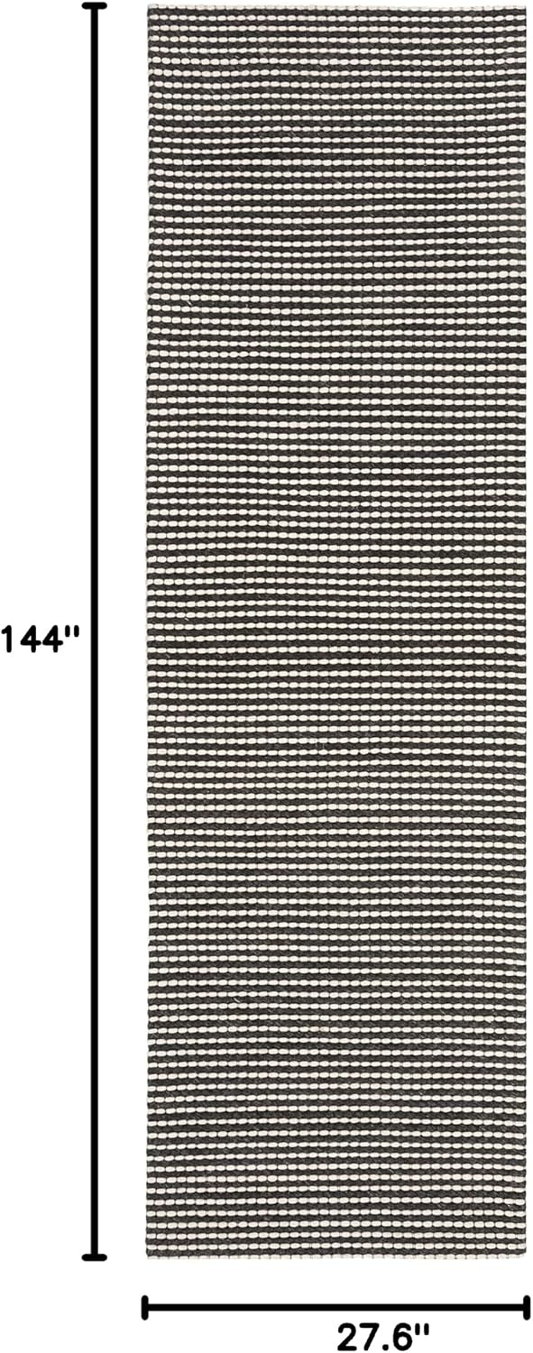 image:imageSAFAVIEH Area Rug 8x10 Natura Collection Large Ivory Handmade Wool Ideal for Living Room Bedroom Dining Space NAT801AIvoryBlack