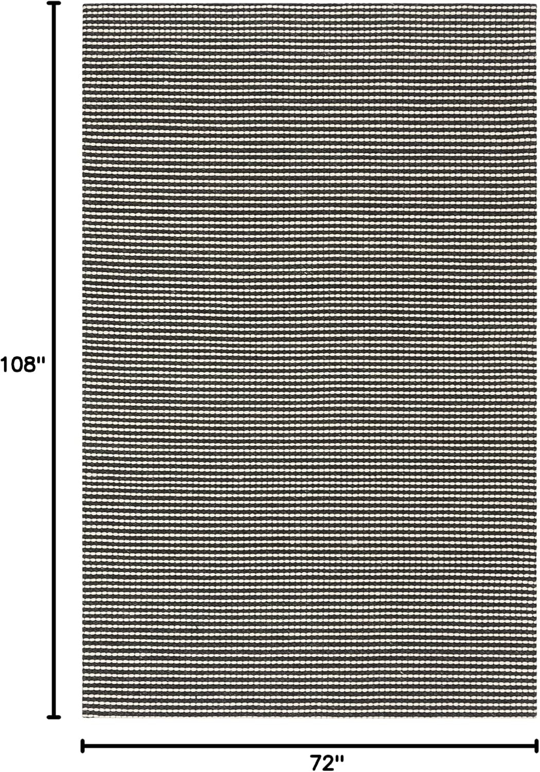 image:imageSAFAVIEH Area Rug 8x10 Natura Collection Large Ivory Handmade Wool Ideal for Living Room Bedroom Dining Space NAT801AIvoryBlack