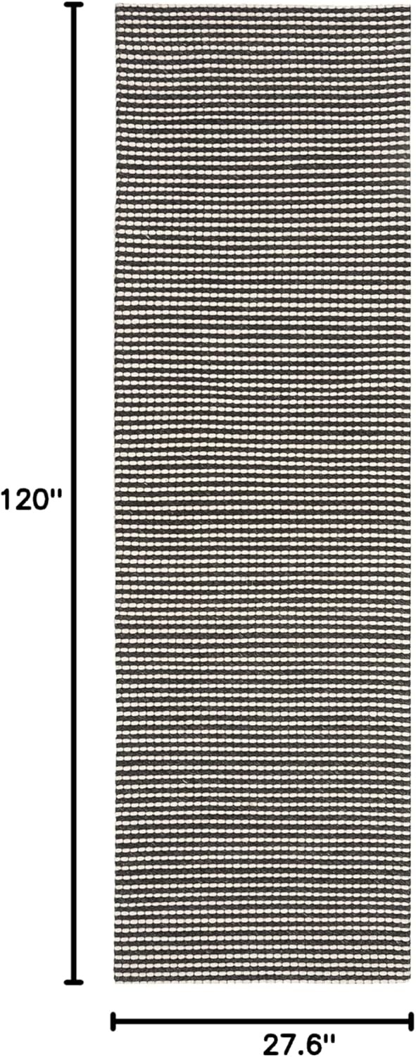 image:imageSAFAVIEH Area Rug 8x10 Natura Collection Large Ivory Handmade Wool Ideal for Living Room Bedroom Dining Space NAT801AIvoryBlack