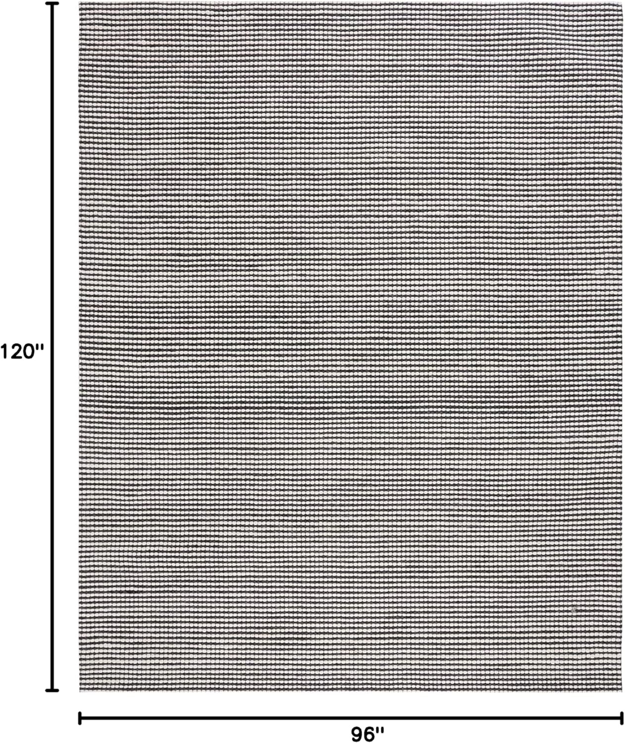 image:imageSAFAVIEH Area Rug 8x10 Natura Collection Large Ivory Handmade Wool Ideal for Living Room Bedroom Dining Space NAT801AIvoryBlack