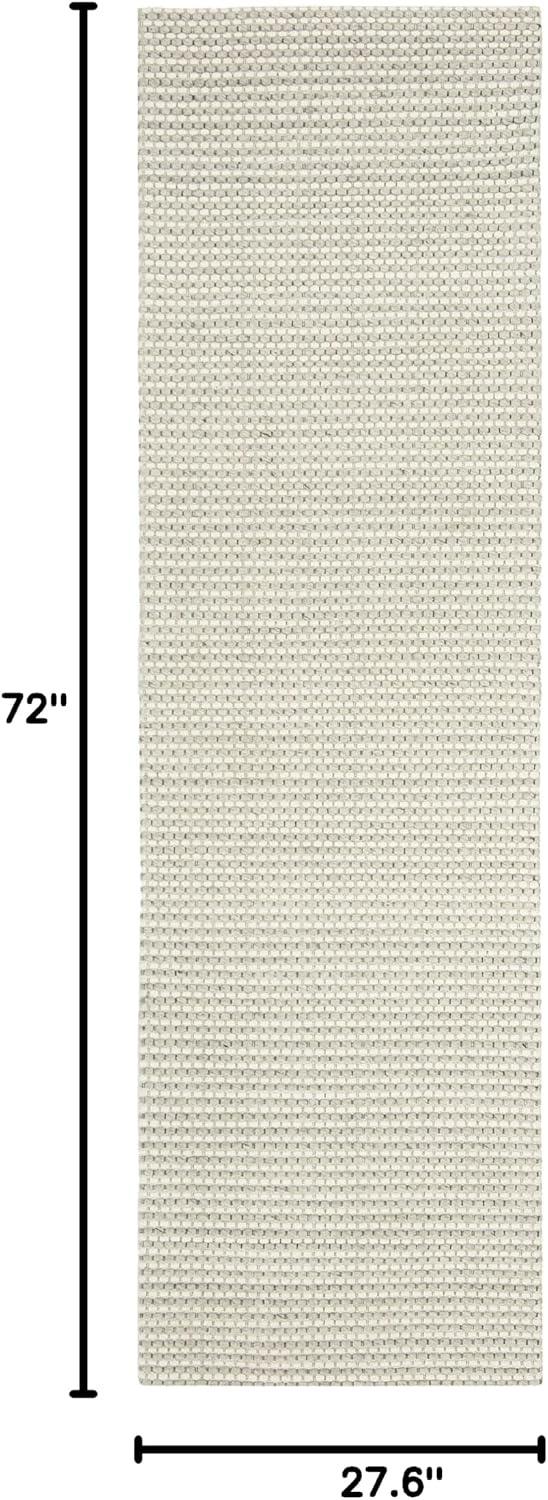 image:imageSAFAVIEH Area Rug 8x10 Natura Collection Large Ivory Handmade Wool Ideal for Living Room Bedroom Dining Space NAT801ASilverIvory