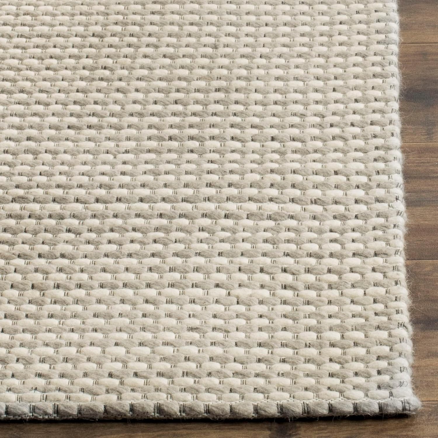 image:imageSAFAVIEH Area Rug 8x10 Natura Collection Large Ivory Handmade Wool Ideal for Living Room Bedroom Dining Space NAT801ASilverIvory