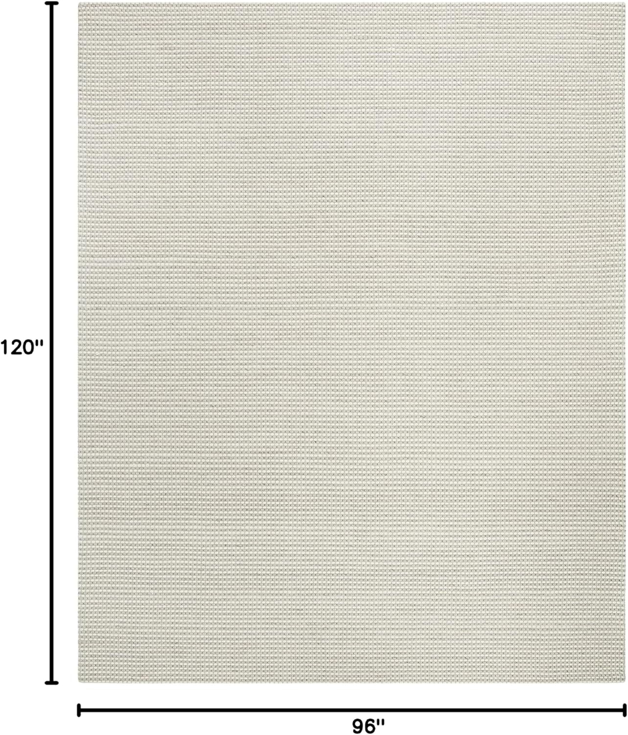 image:imageSAFAVIEH Area Rug 8x10 Natura Collection Large Ivory Handmade Wool Ideal for Living Room Bedroom Dining Space NAT801ASilverIvory