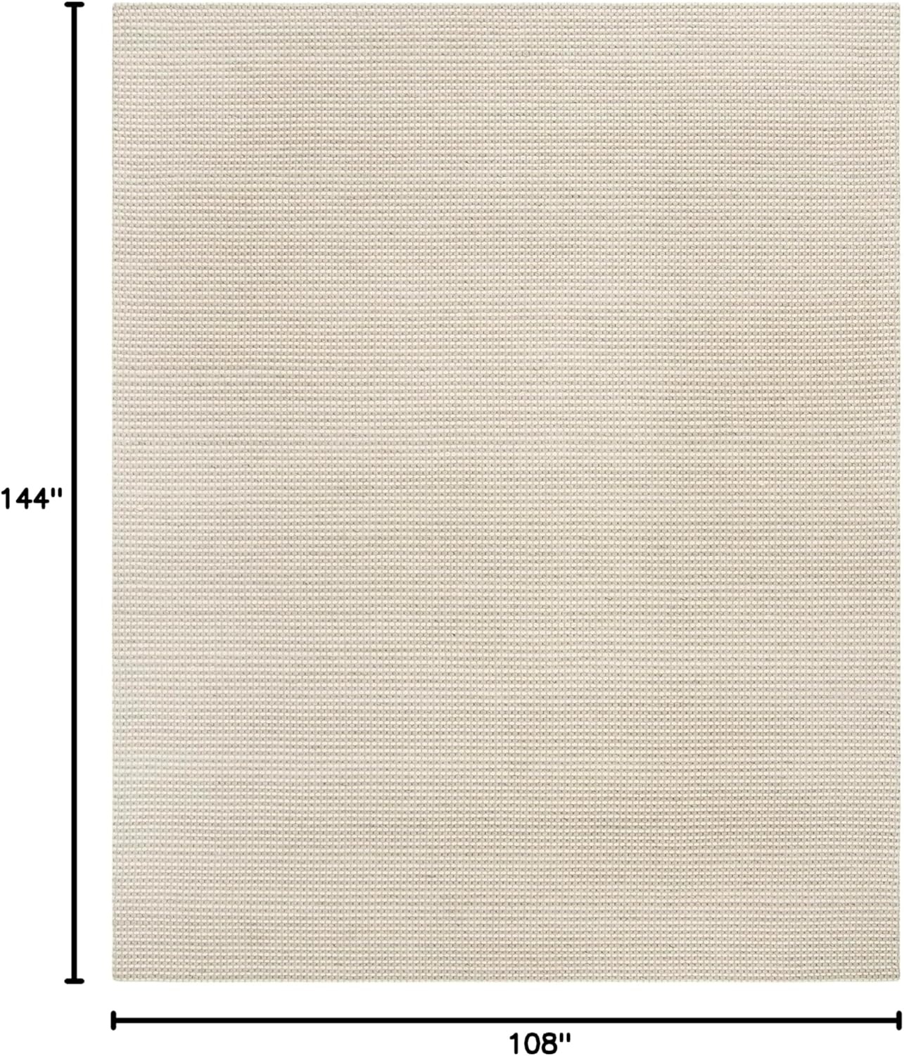 image:imageSAFAVIEH Area Rug 8x10 Natura Collection Large Ivory Handmade Wool Ideal for Living Room Bedroom Dining Space NAT801ASilverIvory
