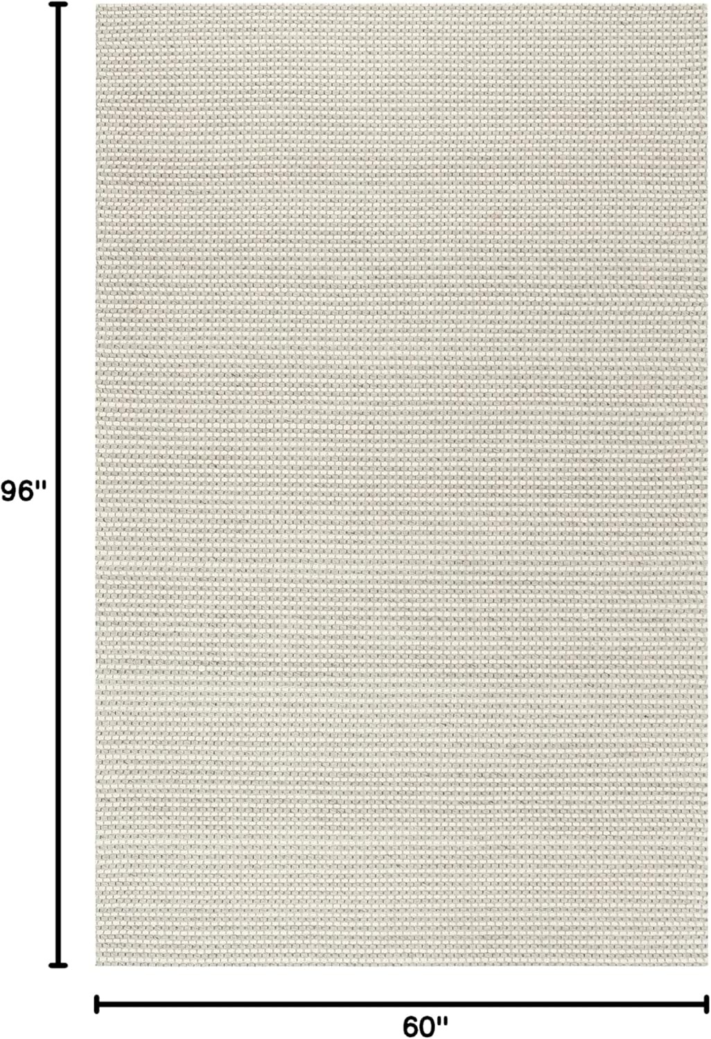 image:imageSAFAVIEH Area Rug 8x10 Natura Collection Large Ivory Handmade Wool Ideal for Living Room Bedroom Dining Space NAT801ASilverIvory