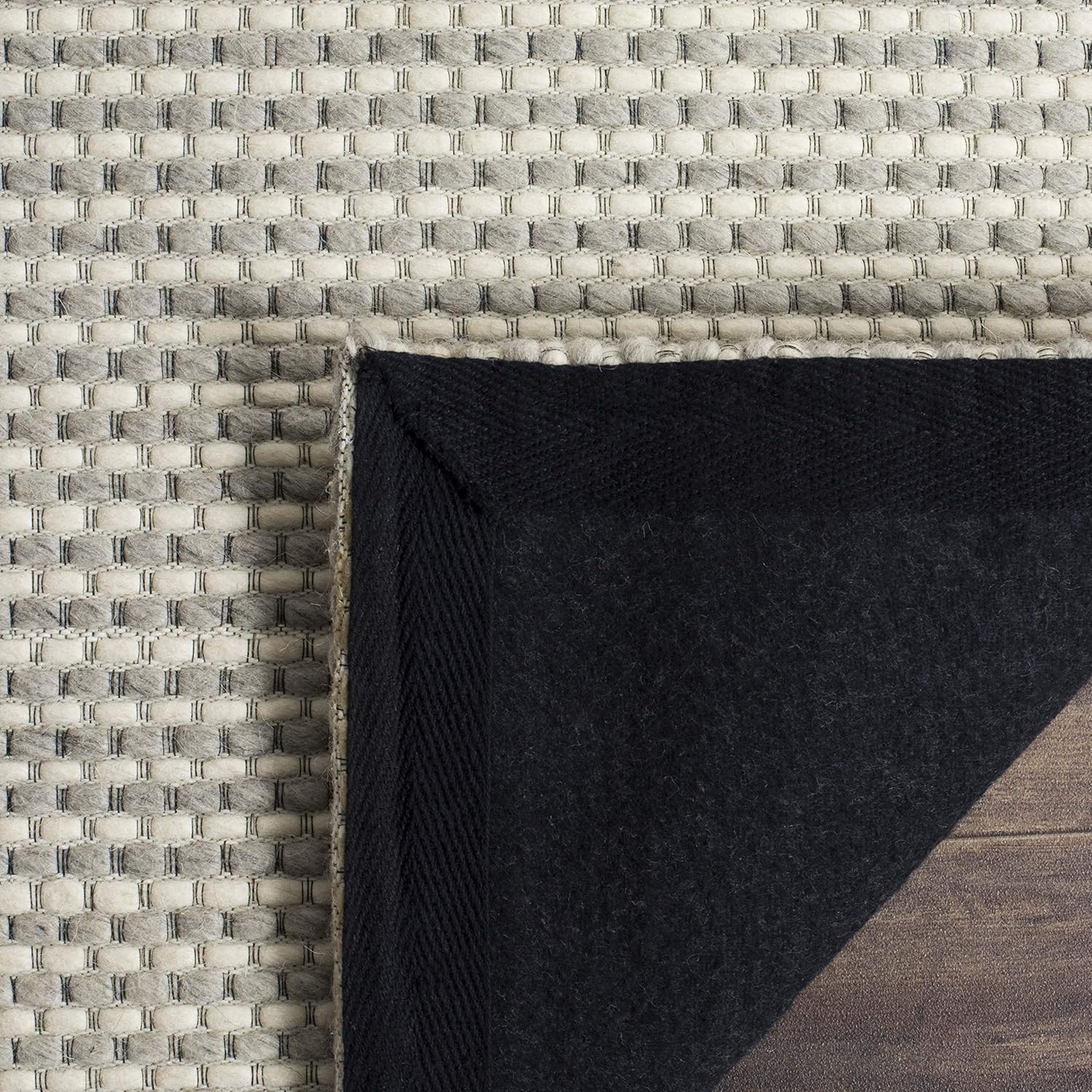 image:imageSAFAVIEH Area Rug 8x10 Natura Collection Large Ivory Handmade Wool Ideal for Living Room Bedroom Dining Space NAT801ASilverIvory