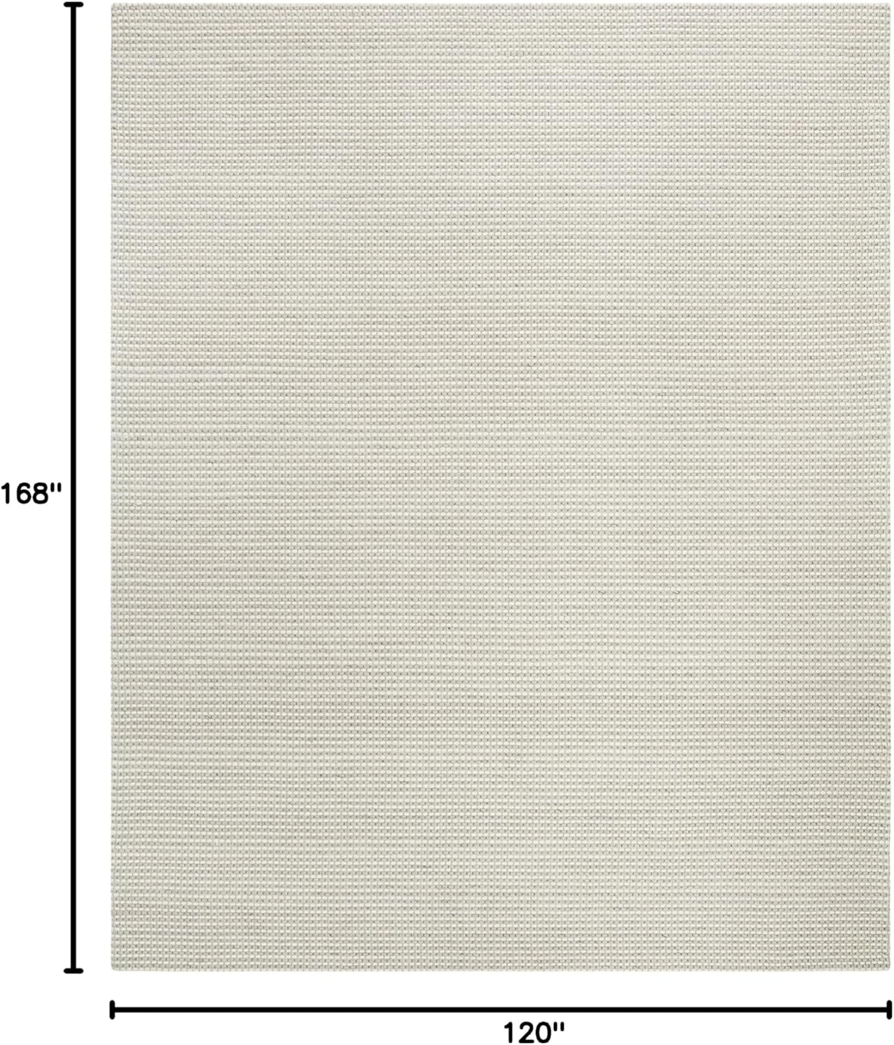 image:imageSAFAVIEH Area Rug 8x10 Natura Collection Large Ivory Handmade Wool Ideal for Living Room Bedroom Dining Space NAT801ASilverIvory