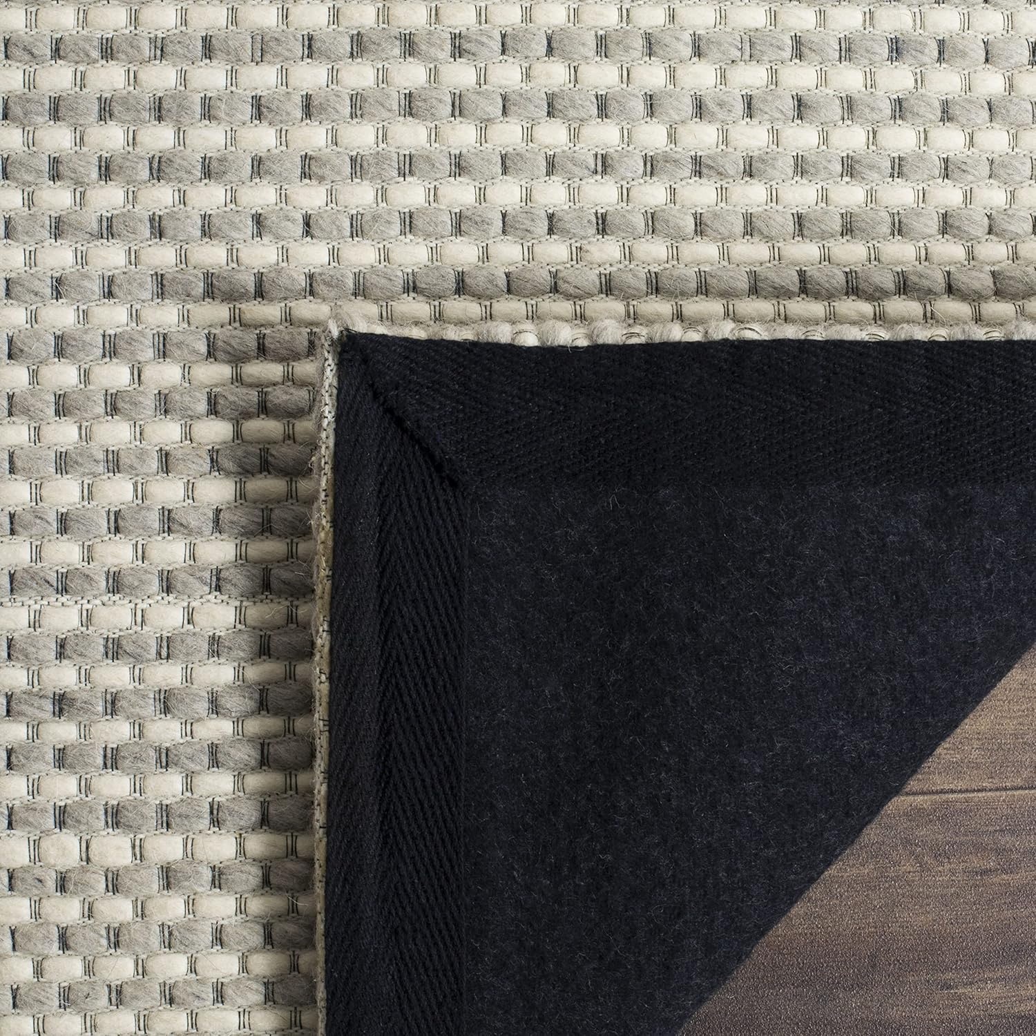 image:imageSAFAVIEH Area Rug 8x10 Natura Collection Large Ivory Handmade Wool Ideal for Living Room Bedroom Dining Space NAT801ASilverIvory