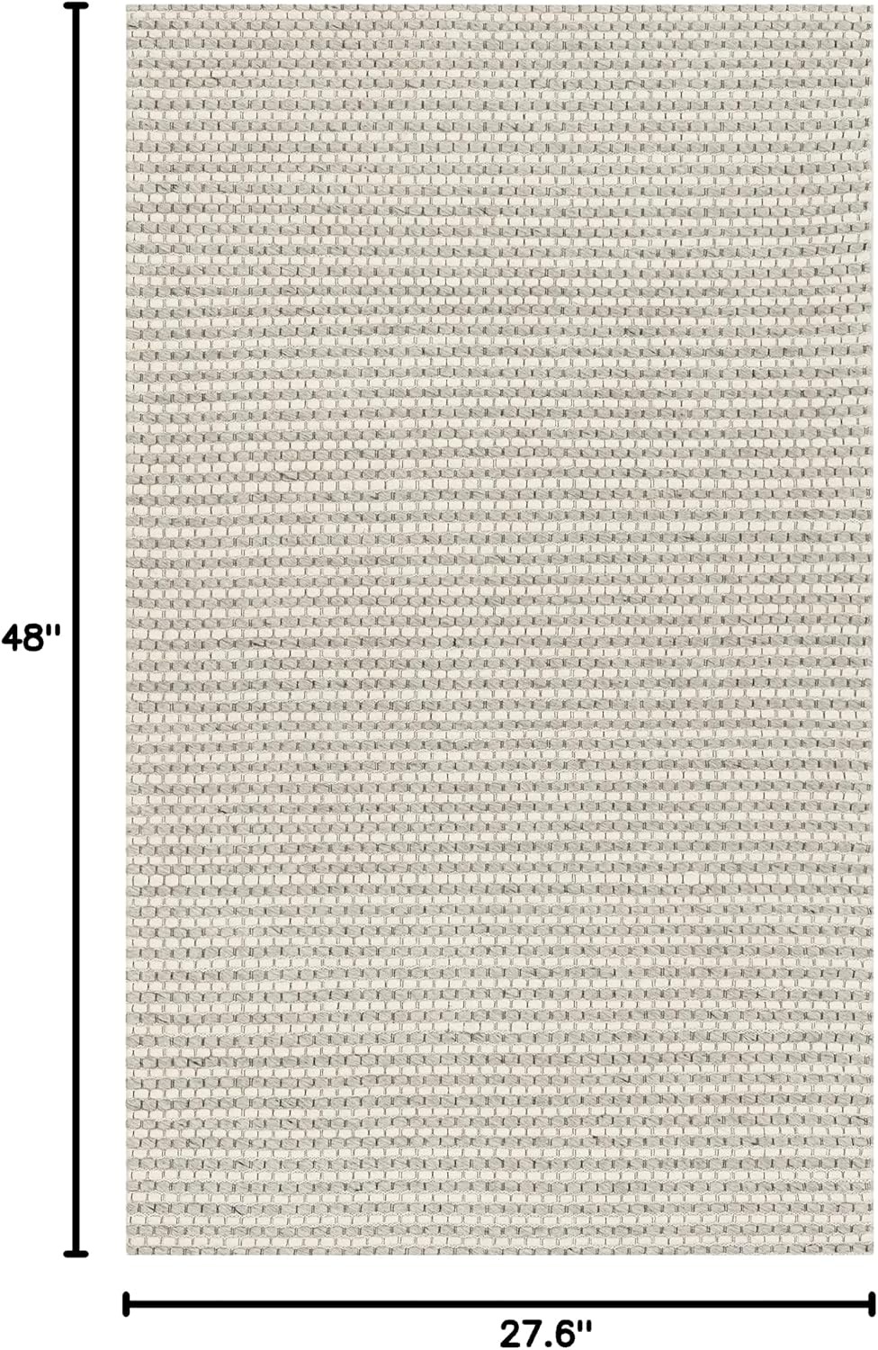 image:imageSAFAVIEH Area Rug 8x10 Natura Collection Large Ivory Handmade Wool Ideal for Living Room Bedroom Dining Space NAT801ASilverIvory