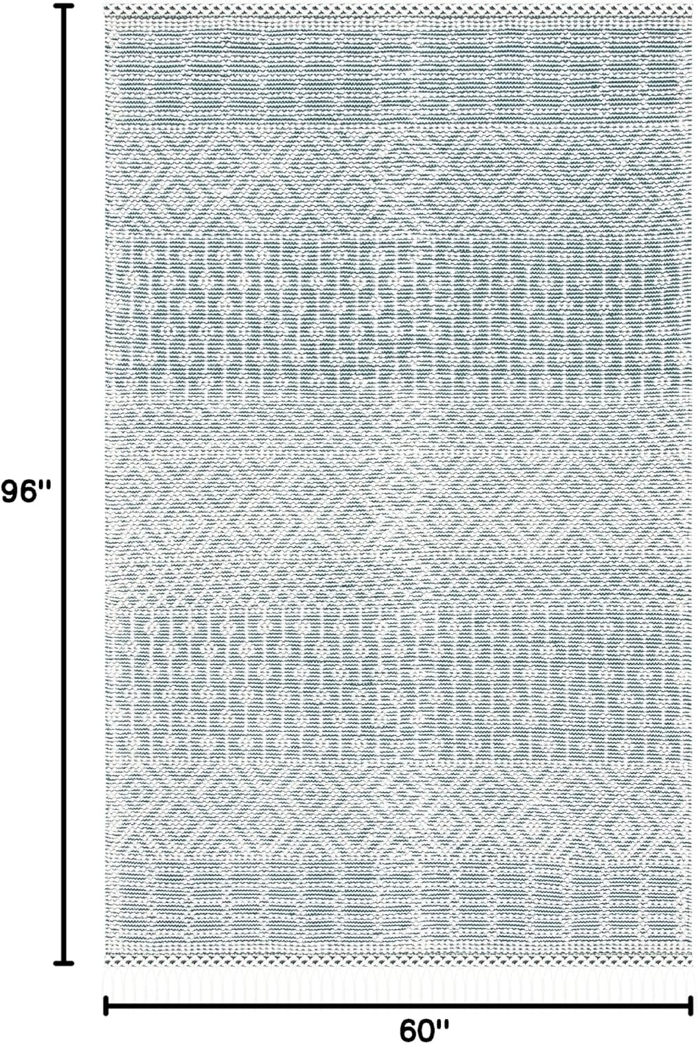 image:imageSAFAVIEH Area Rug 8x10 Natura Collection Large Ivory Handmade Wool Moroccan Boho Fringe Design Ideal for Living Room Bedroom Dining Space NAT852BGreen