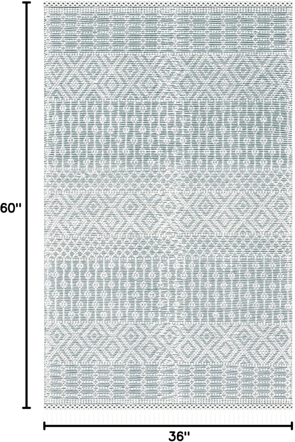image:imageSAFAVIEH Area Rug 8x10 Natura Collection Large Ivory Handmade Wool Moroccan Boho Fringe Design Ideal for Living Room Bedroom Dining Space NAT852BGreen