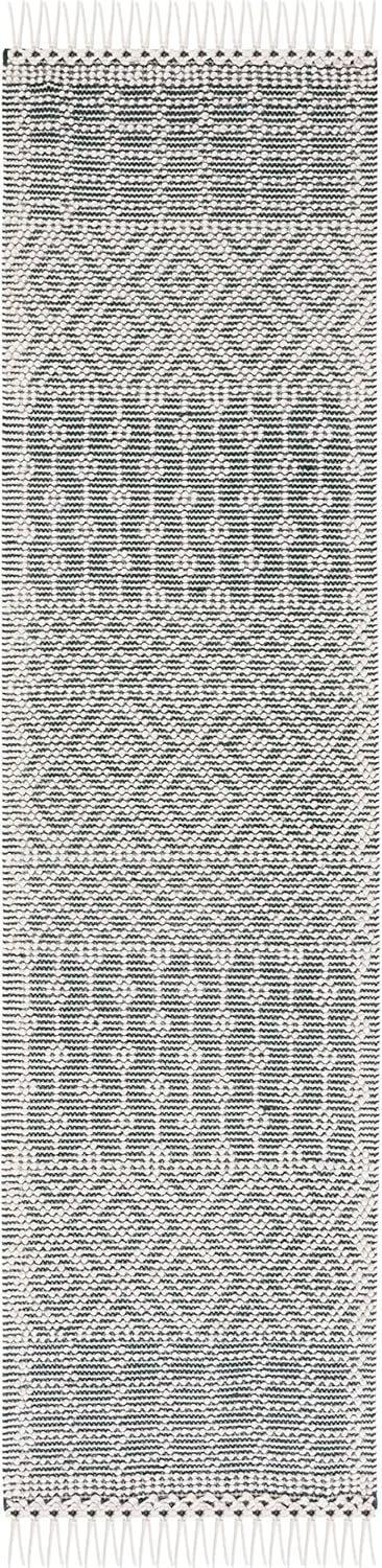image:imageSAFAVIEH Area Rug 8x10 Natura Collection Large Ivory Handmade Wool Moroccan Boho Fringe Design Ideal for Living Room Bedroom Dining Space NAT852BGreen