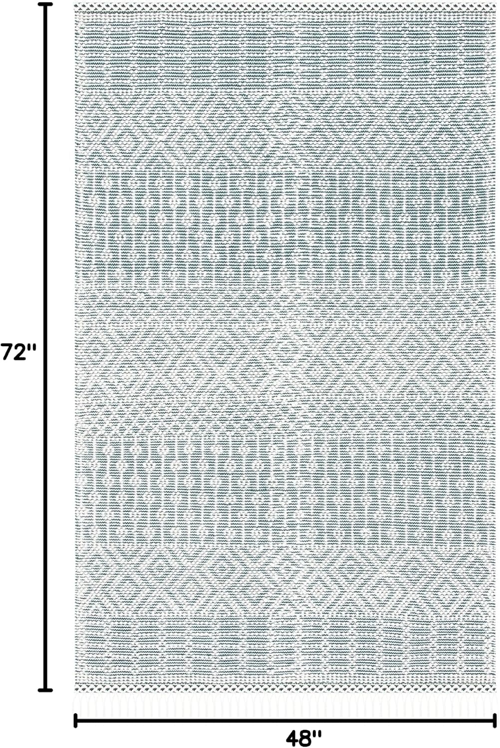 image:imageSAFAVIEH Area Rug 8x10 Natura Collection Large Ivory Handmade Wool Moroccan Boho Fringe Design Ideal for Living Room Bedroom Dining Space NAT852BGreen