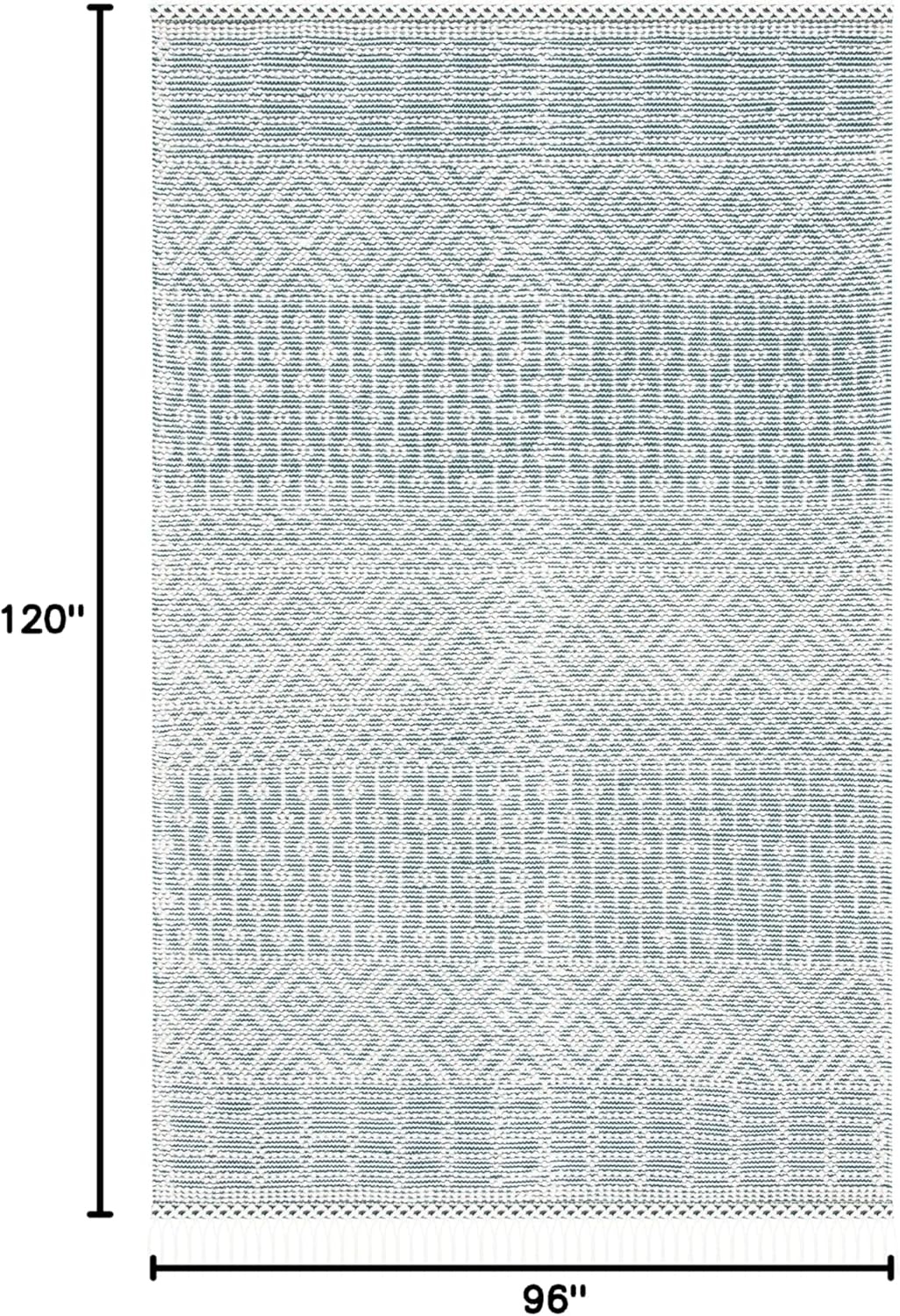 image:imageSAFAVIEH Area Rug 8x10 Natura Collection Large Ivory Handmade Wool Moroccan Boho Fringe Design Ideal for Living Room Bedroom Dining Space NAT852BGreen