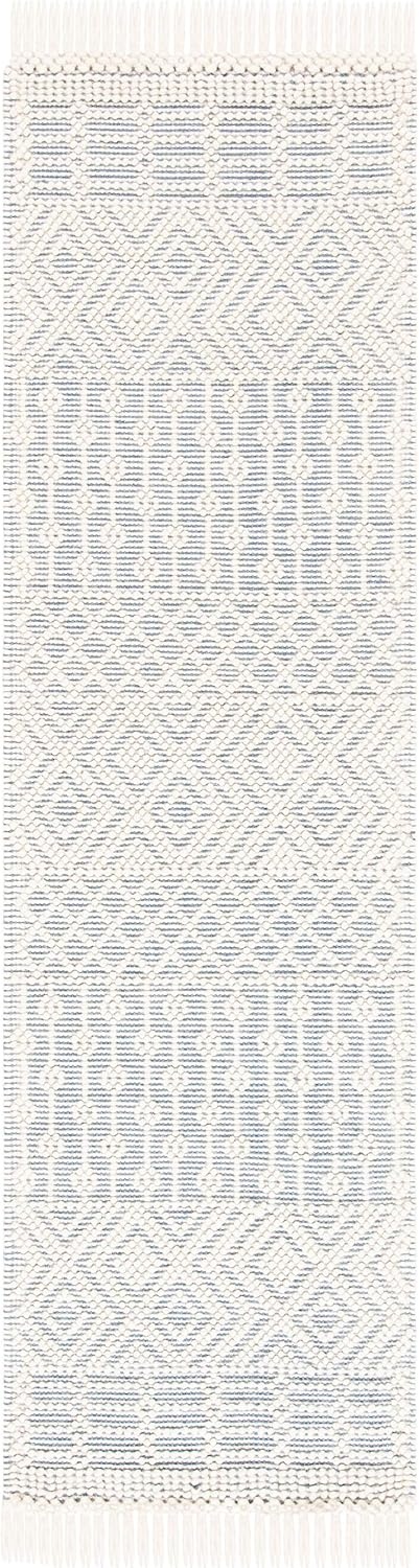 image:imageSAFAVIEH Area Rug 8x10 Natura Collection Large Ivory Handmade Wool Moroccan Boho Fringe Design Ideal for Living Room Bedroom Dining Space NAT852BIvoryGrey