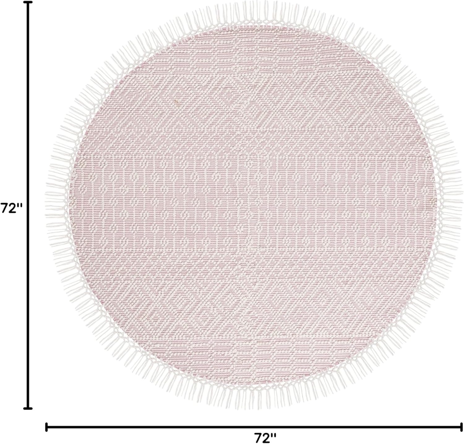 image:imageSAFAVIEH Area Rug 8x10 Natura Collection Large Ivory Handmade Wool Moroccan Boho Fringe Design Ideal for Living Room Bedroom Dining Space NAT852BIvoryPink