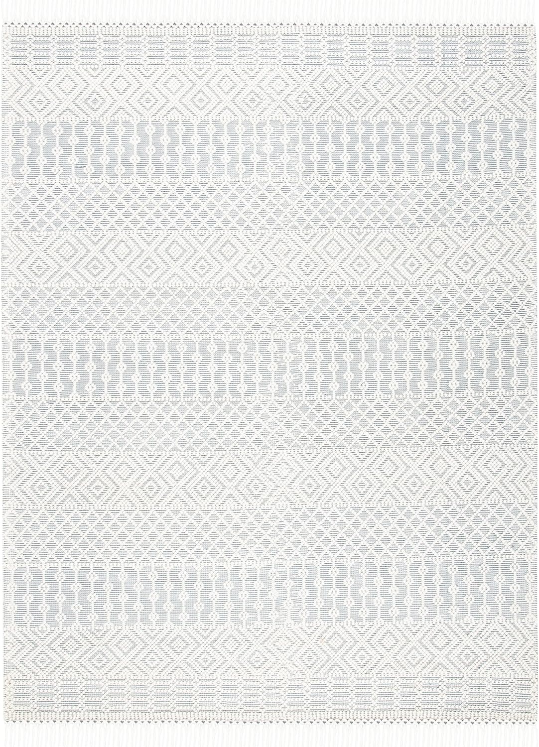 image:imageSAFAVIEH Area Rug 8x10 Natura Collection Large Ivory Handmade Wool Moroccan Boho Fringe Design Ideal for Living Room Bedroom Dining Space NAT852BIvoryGrey