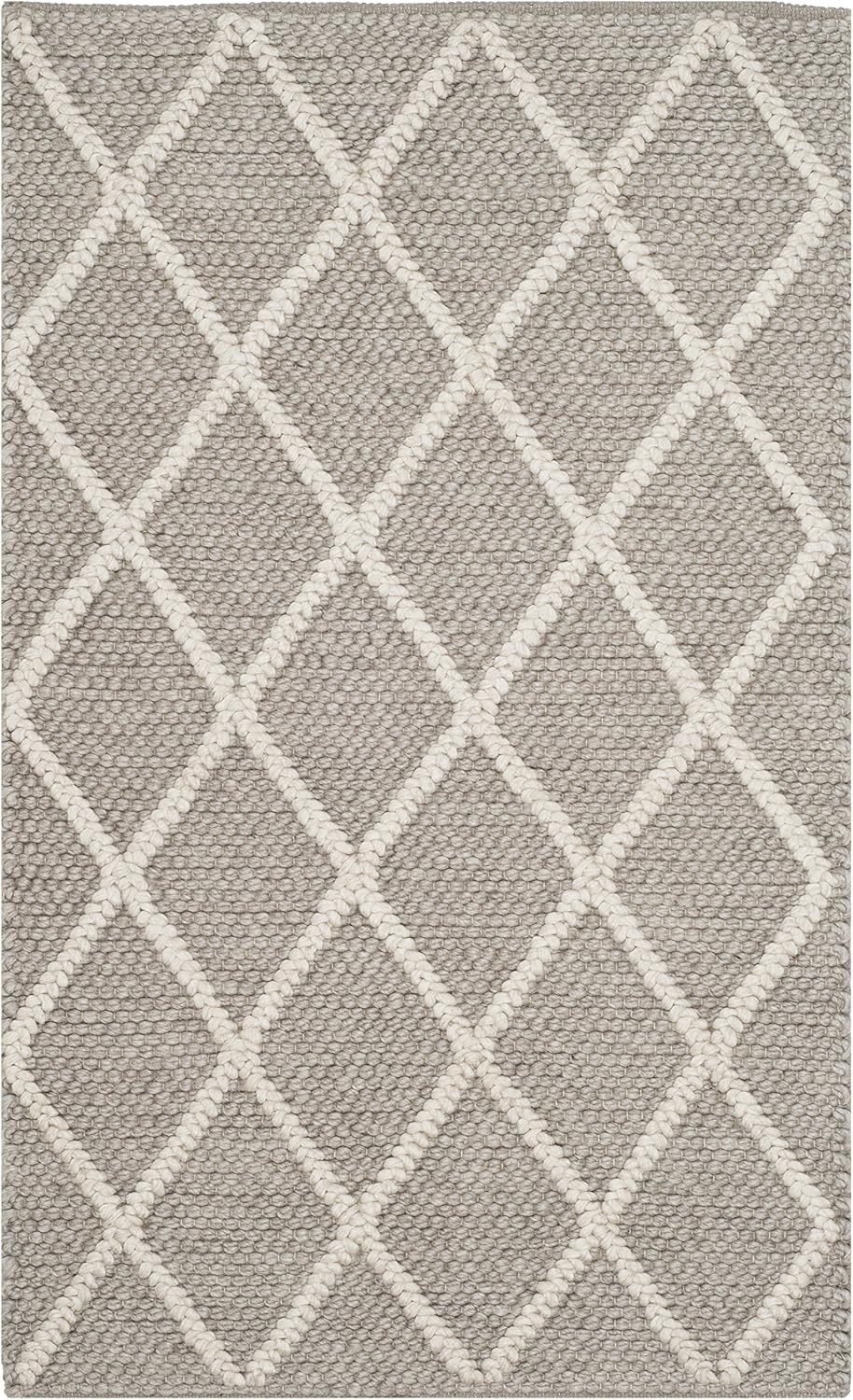 image:imageSAFAVIEH Area Rug 8x10 Natura Collection Large Ivory amp Ivory Handmade Wool amp Viscose Ideal for Living Room Bedroom Dining Space NAT310AGrey