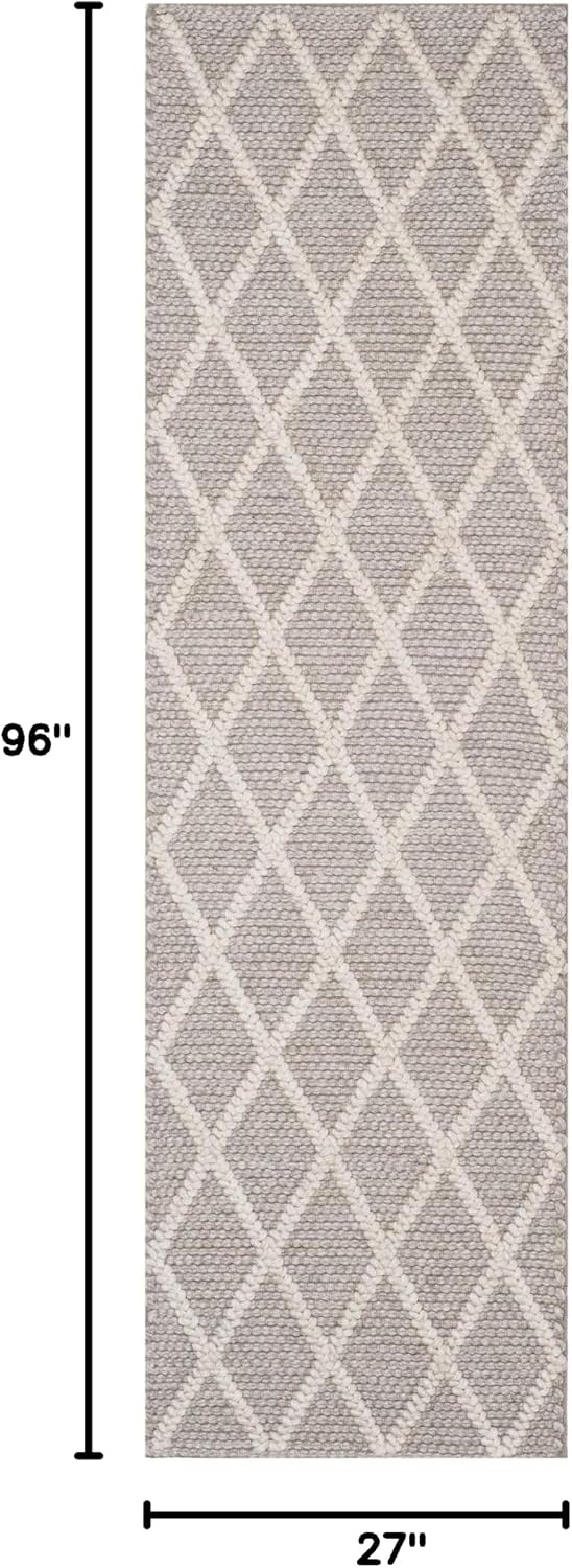 image:imageSAFAVIEH Area Rug 8x10 Natura Collection Large Ivory amp Ivory Handmade Wool amp Viscose Ideal for Living Room Bedroom Dining Space NAT310AGrey