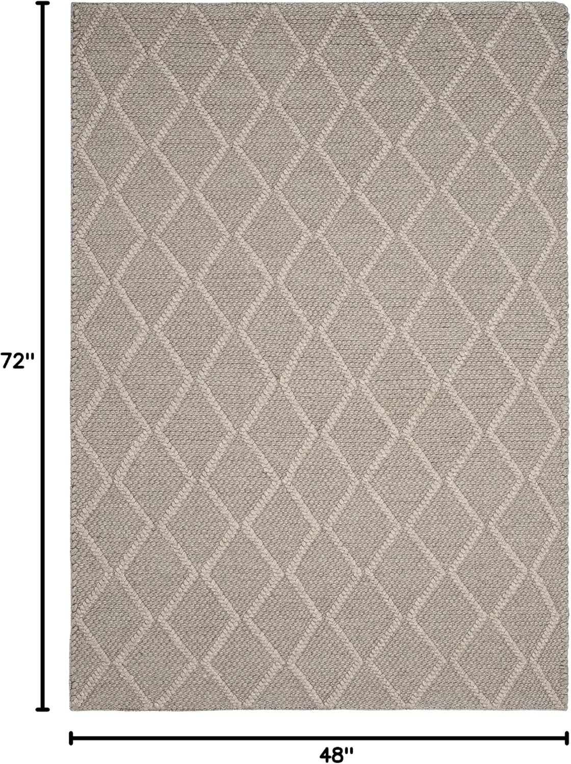 image:imageSAFAVIEH Area Rug 8x10 Natura Collection Large Ivory amp Ivory Handmade Wool amp Viscose Ideal for Living Room Bedroom Dining Space NAT310AGrey
