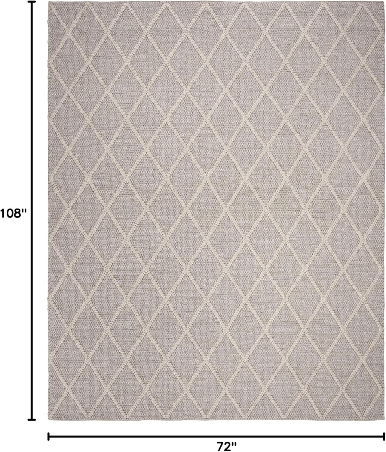image:imageSAFAVIEH Area Rug 8x10 Natura Collection Large Ivory amp Ivory Handmade Wool amp Viscose Ideal for Living Room Bedroom Dining Space NAT310AGrey
