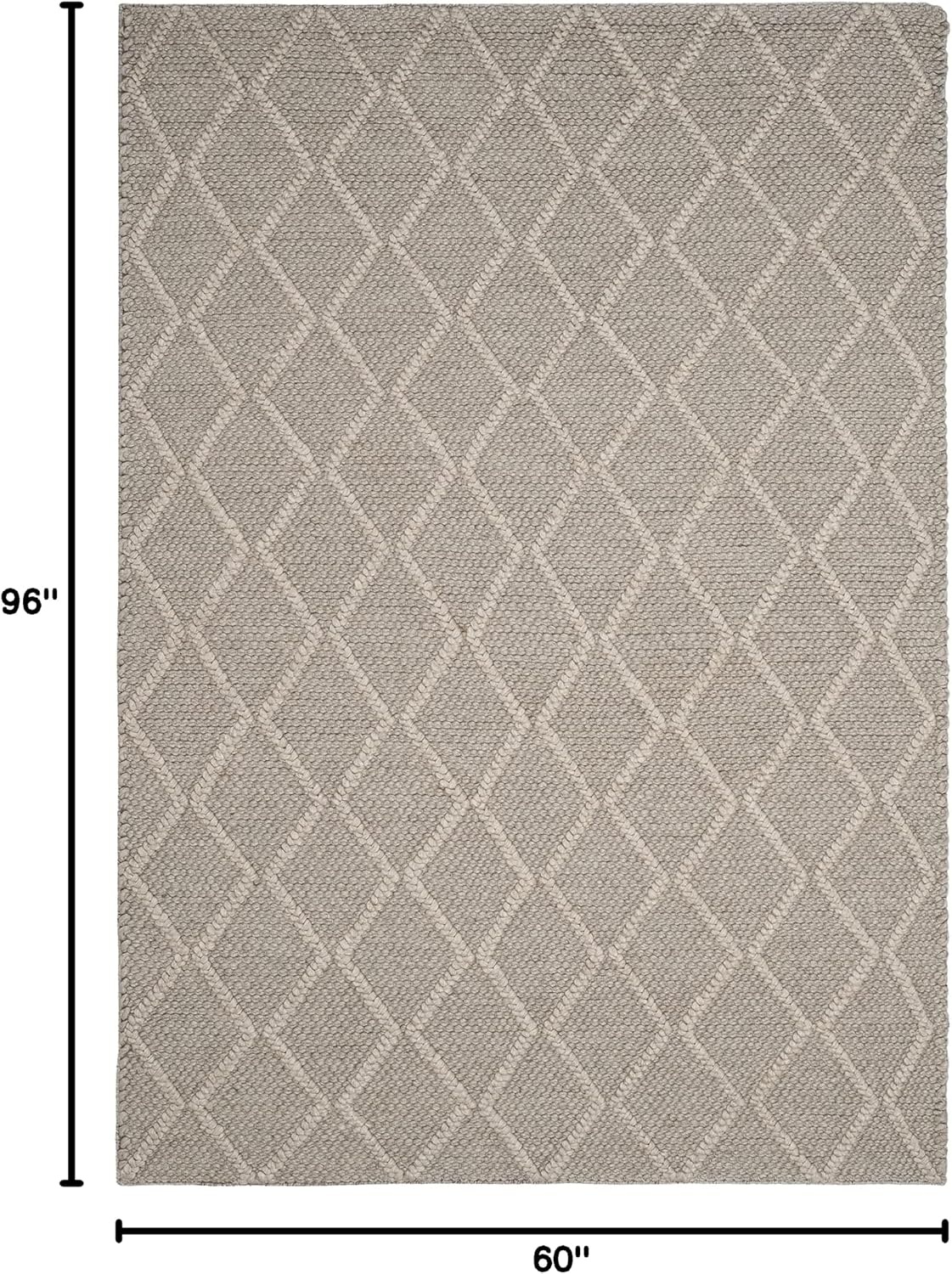 image:imageSAFAVIEH Area Rug 8x10 Natura Collection Large Ivory amp Ivory Handmade Wool amp Viscose Ideal for Living Room Bedroom Dining Space NAT310AGrey