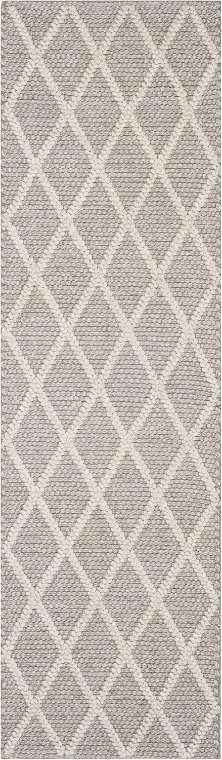 image:imageSAFAVIEH Area Rug 8x10 Natura Collection Large Ivory amp Ivory Handmade Wool amp Viscose Ideal for Living Room Bedroom Dining Space NAT310AGrey