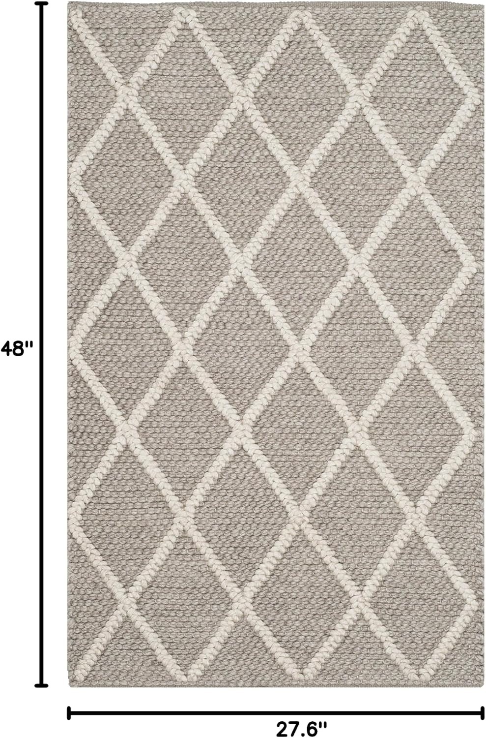 image:imageSAFAVIEH Area Rug 8x10 Natura Collection Large Ivory amp Ivory Handmade Wool amp Viscose Ideal for Living Room Bedroom Dining Space NAT310AGrey