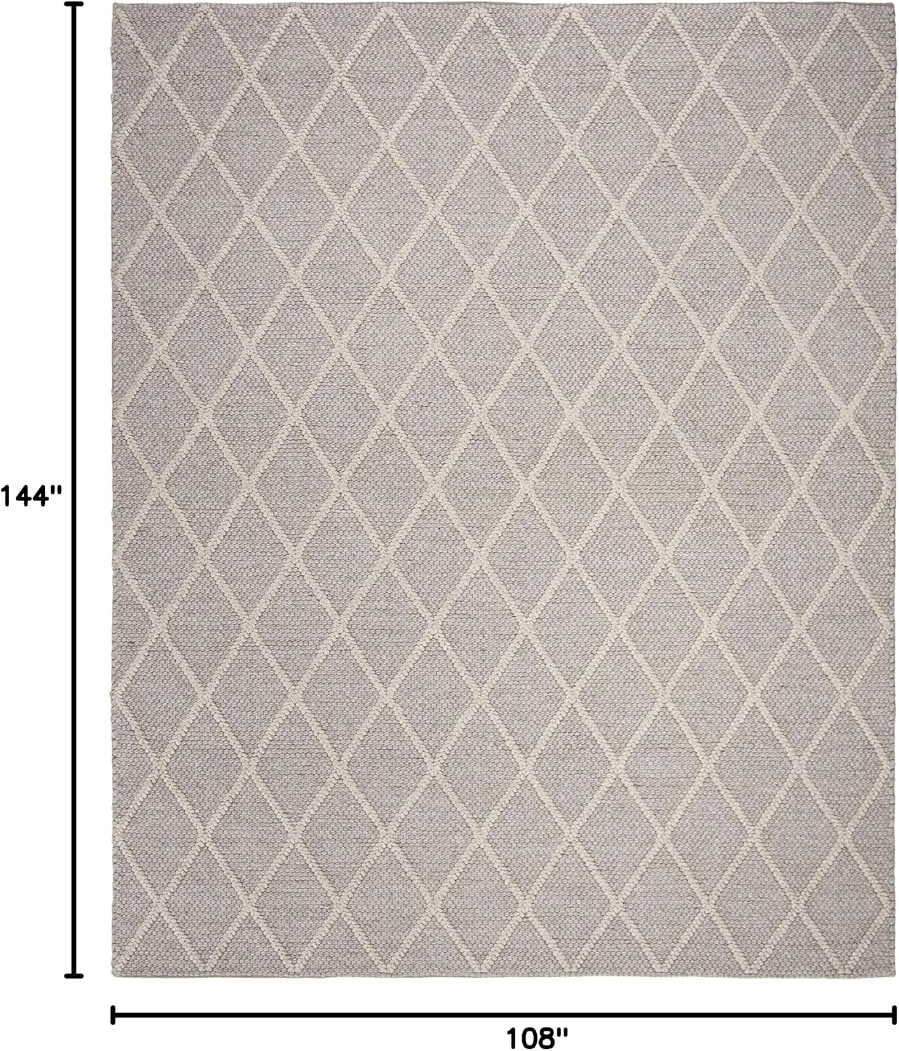 image:imageSAFAVIEH Area Rug 8x10 Natura Collection Large Ivory amp Ivory Handmade Wool amp Viscose Ideal for Living Room Bedroom Dining Space NAT310AGrey
