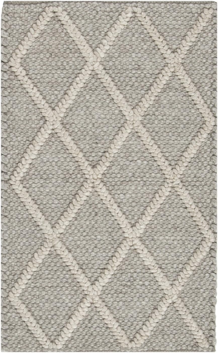 image:imageSAFAVIEH Area Rug 8x10 Natura Collection Large Ivory amp Ivory Handmade Wool amp Viscose Ideal for Living Room Bedroom Dining Space NAT310AGrey