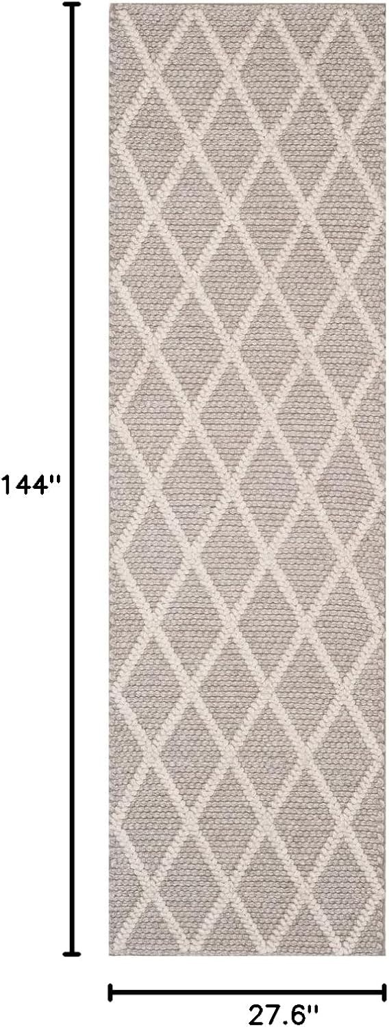 image:imageSAFAVIEH Area Rug 8x10 Natura Collection Large Ivory amp Ivory Handmade Wool amp Viscose Ideal for Living Room Bedroom Dining Space NAT310AGrey