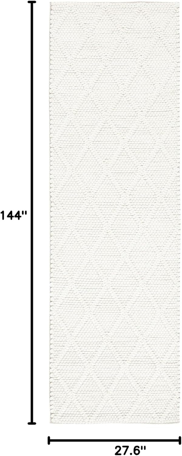 image:imageSAFAVIEH Area Rug 8x10 Natura Collection Large Ivory amp Ivory Handmade Wool amp Viscose Ideal for Living Room Bedroom Dining Space NAT310AIvory