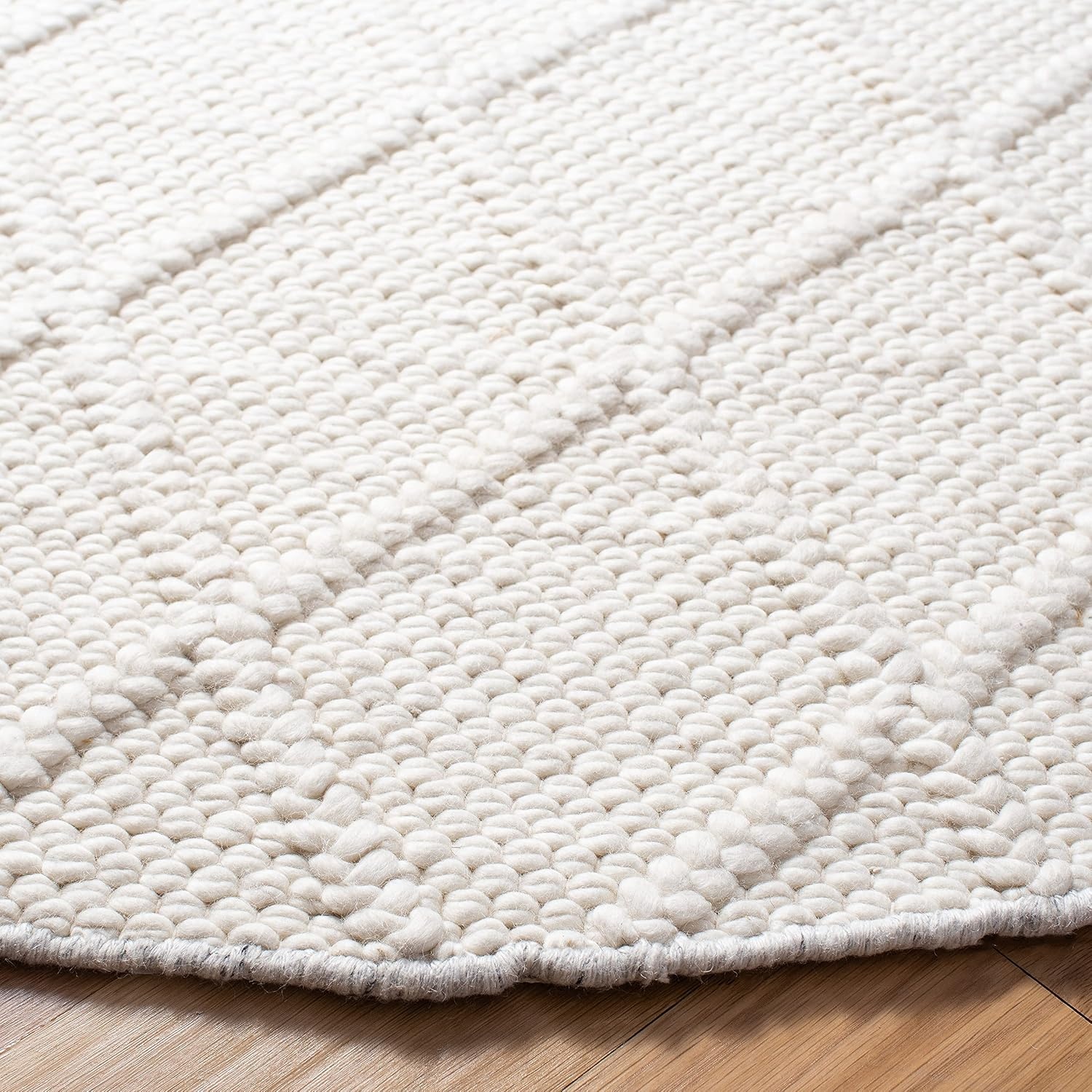 image:imageSAFAVIEH Area Rug 8x10 Natura Collection Large Ivory amp Ivory Handmade Wool amp Viscose Ideal for Living Room Bedroom Dining Space NAT310AIvory