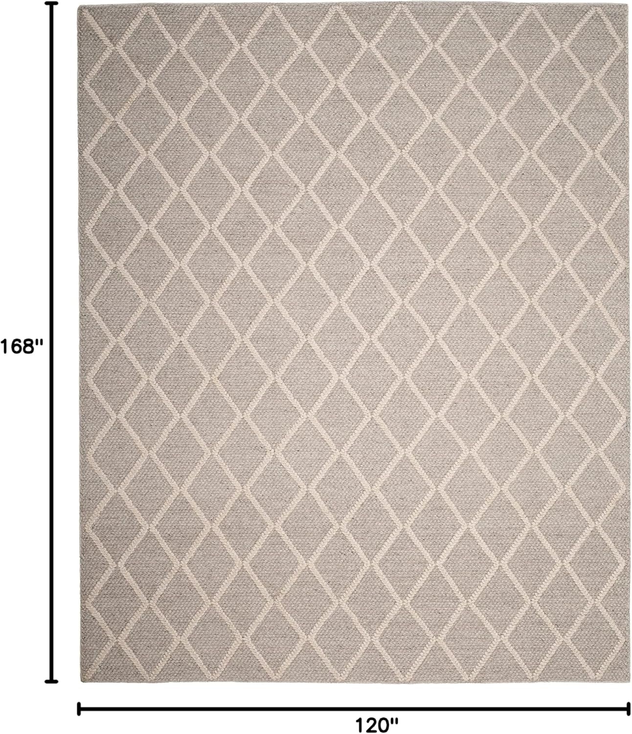 image:imageSAFAVIEH Area Rug 8x10 Natura Collection Large Ivory amp Ivory Handmade Wool amp Viscose Ideal for Living Room Bedroom Dining Space NAT310ASilverIvory