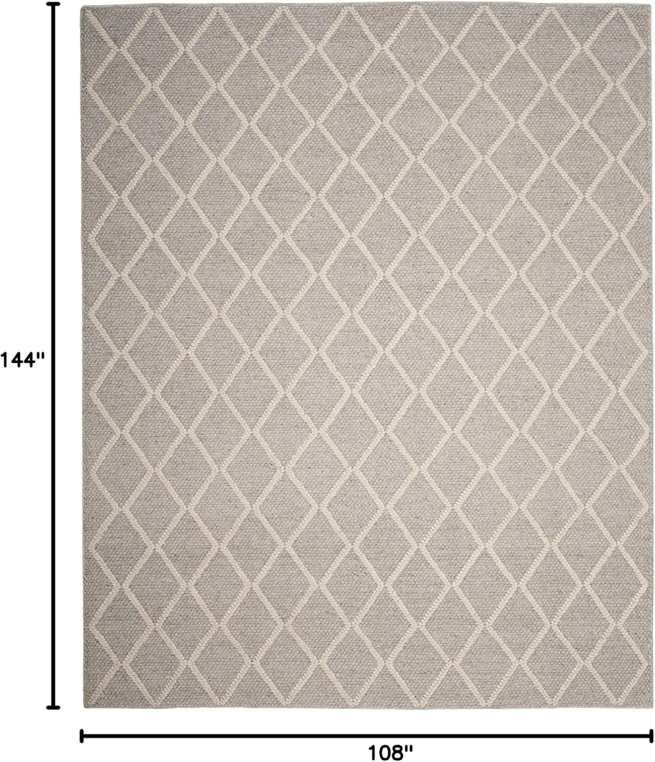 image:imageSAFAVIEH Area Rug 8x10 Natura Collection Large Ivory amp Ivory Handmade Wool amp Viscose Ideal for Living Room Bedroom Dining Space NAT310ASilverIvory